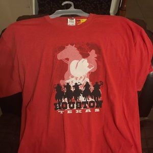 New Houston Texas cowboy red shirt